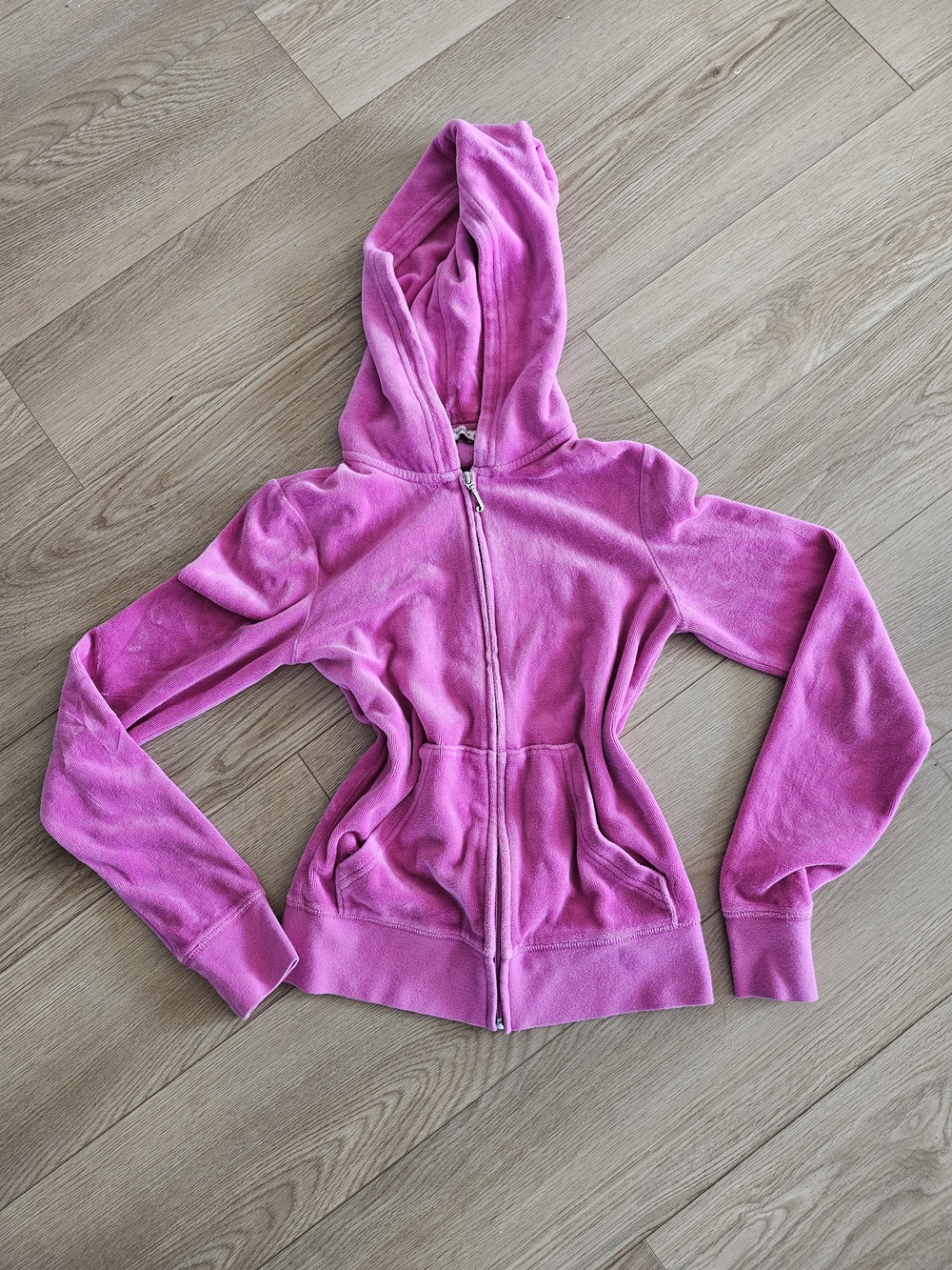 Juicy Couture Hot Pink Velour Zip Hoodie